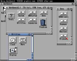 Il Workbench 2.1 perfezionava quanto gi&agrave; offerto dal 2.04